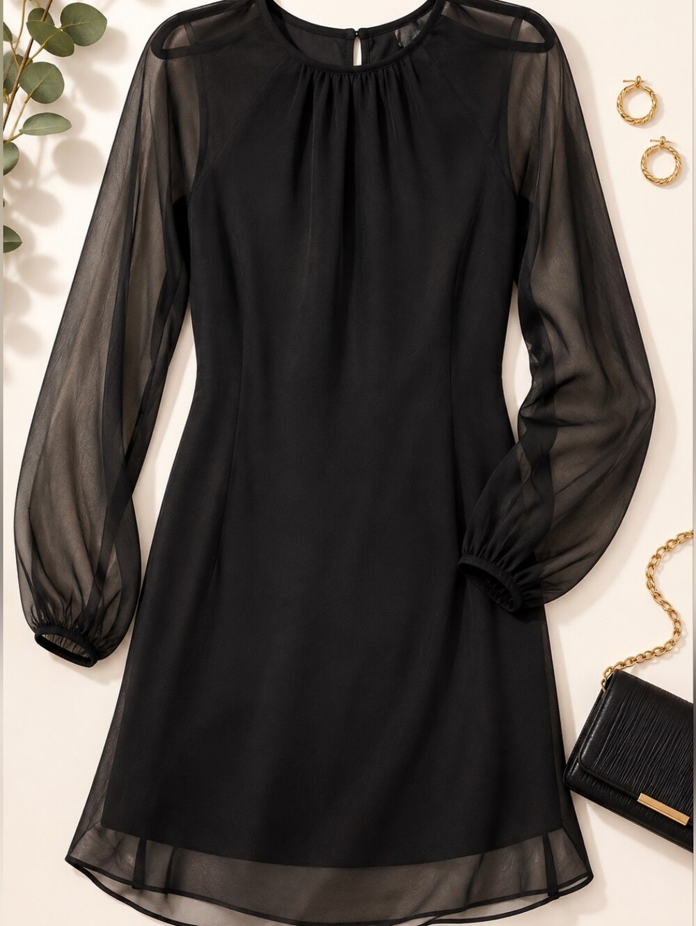 Joie Black Sheer Mini Dress Cocktail Party Fairy Boho Size M